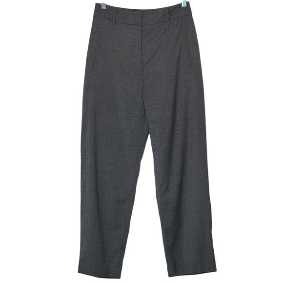 Aritzia Wilfred Gray Trouser Pant Straight Leg Wool Blend Flat Front Classic 6 - Picture 1 of 9